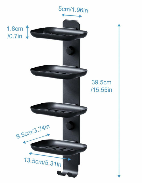 Load image into Gallery viewer, MAYZOLOP Soap Dish Holder Shower Wall Mount with 2 Hooks Bathroom
