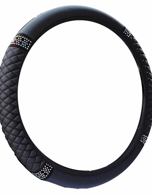 Load image into Gallery viewer, Bling Soft Leather Steering Wheel Cover Colorful Rhinestones 15 Inch
