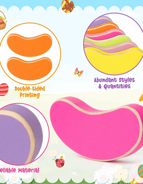 Load image into Gallery viewer, WATINC 6PCS Easter Jelly Beans Tiered Tray Decor Colorful Wooden Sign
