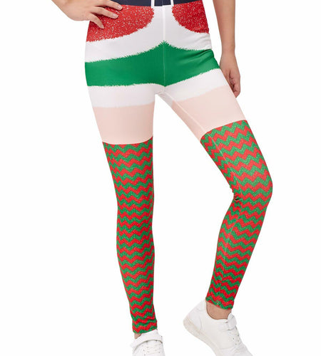 Patgoal Girls Christmas Ugly Print Leggings High Waist Full Length Size 11-12