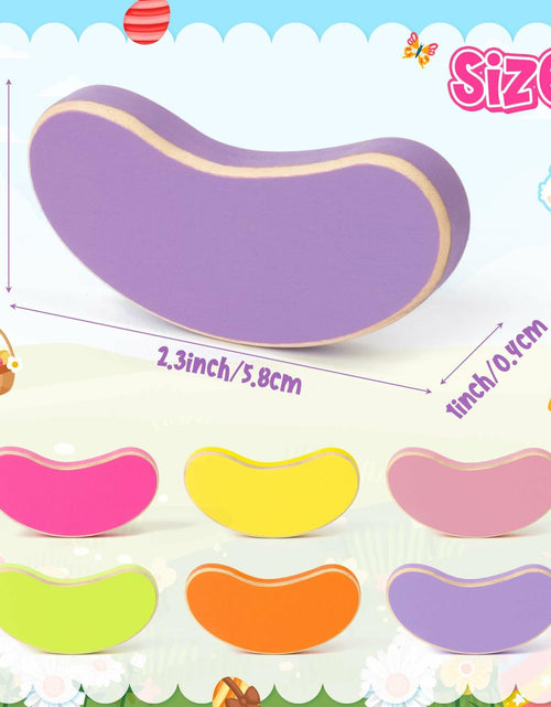 Load image into Gallery viewer, WATINC 6PCS Easter Jelly Beans Tiered Tray Decor Colorful Wooden Sign
