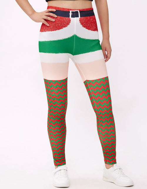 Load image into Gallery viewer, Patgoal Girls Christmas Ugly Print Leggings High Waist Full Length Size 11-12
