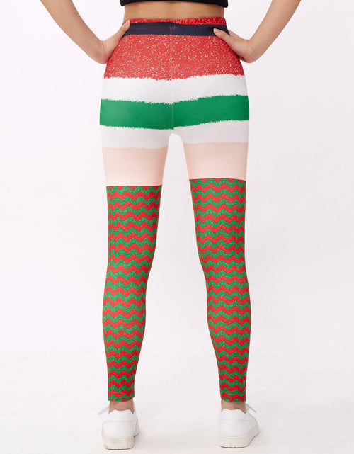 Load image into Gallery viewer, Patgoal Girls Christmas Ugly Print Leggings High Waist Full Length Size 11-12
