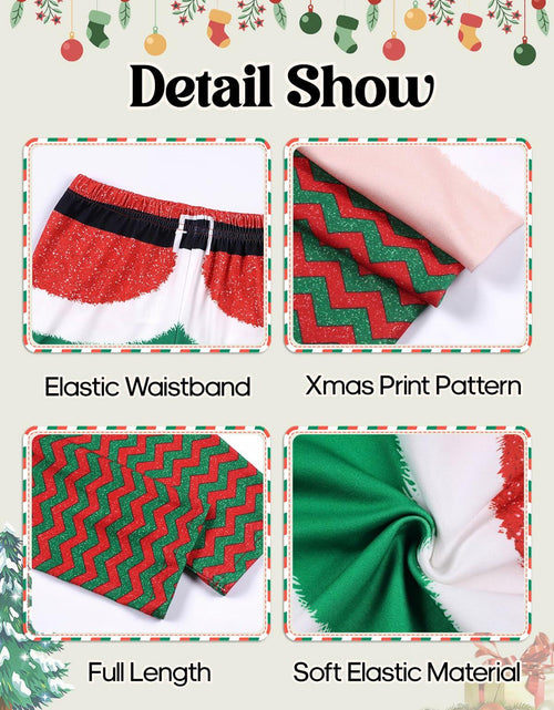Load image into Gallery viewer, Patgoal Girls Christmas Ugly Print Leggings High Waist Full Length Size 11-12
