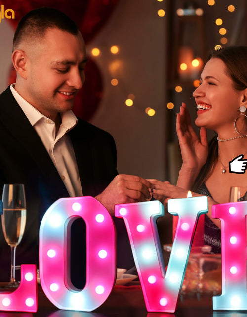 Load image into Gallery viewer, Pooqla Light Up Letter O LED Marquee Light RGB Color Changing 34 Colors Remote
