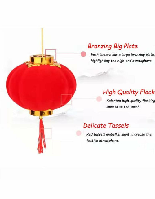 Load image into Gallery viewer, Yuumluo Red Lanterns 16 Pcs Mini Plastic Hanging Lanterns 1.97"x2.17"
