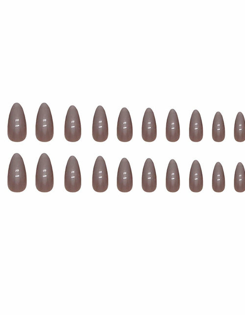 Load image into Gallery viewer, 24 Pcs Almond Medium White Acrylic Press On Nails Glitter Full Cover

