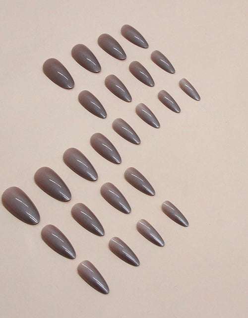 Load image into Gallery viewer, 24 Pcs Almond Medium White Acrylic Press On Nails Glitter Full Cover
