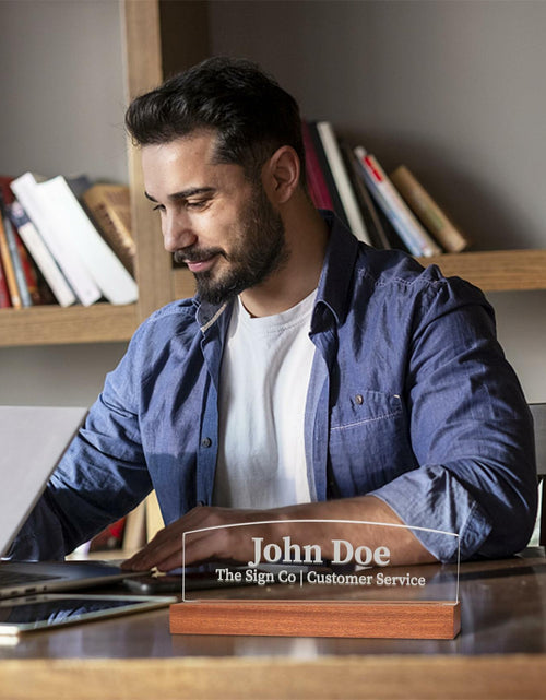 Load image into Gallery viewer, Inspirational Team Noun Wooden Desk Plaque LED Light Office Decor
