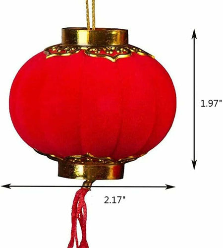 Yuumluo Red Lanterns 16 Pcs Mini Plastic Hanging Lanterns 1.97"x2.17"