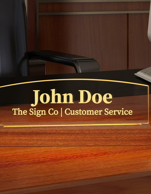 Load image into Gallery viewer, Inspirational Team Noun Wooden Desk Plaque LED Light Office Decor
