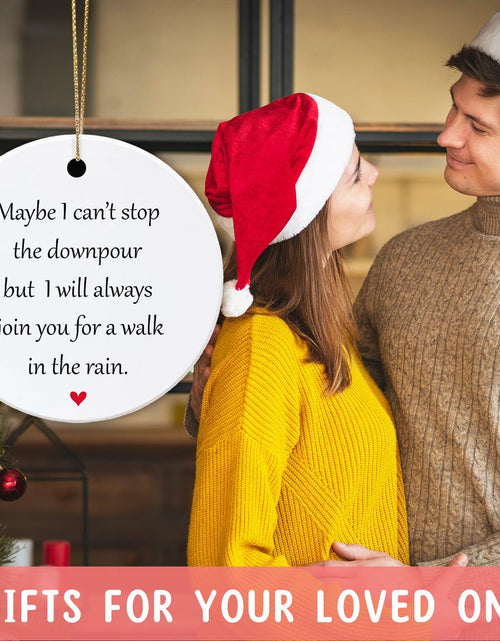 Load image into Gallery viewer, Maybe I Can't Stop The Downpour Hanging Ornament Friend Gift Ceramic
