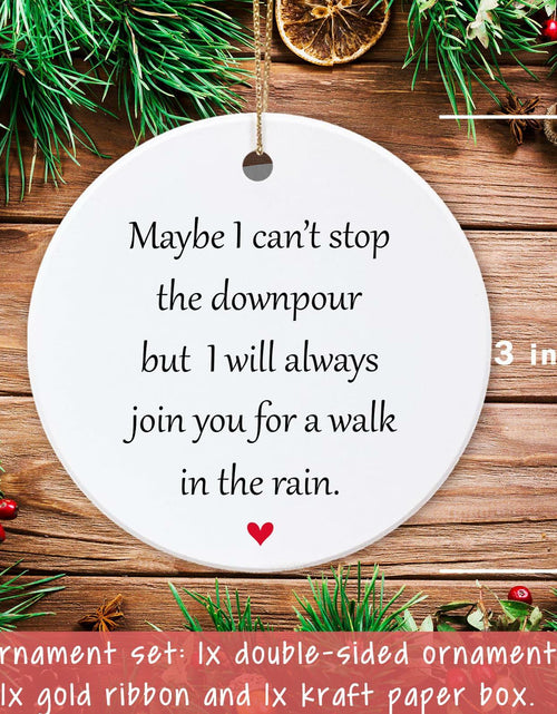 Load image into Gallery viewer, Maybe I Can't Stop The Downpour Hanging Ornament Friend Gift Ceramic
