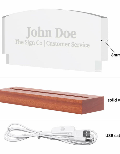Load image into Gallery viewer, Inspirational Team Noun Wooden Desk Plaque LED Light Office Decor
