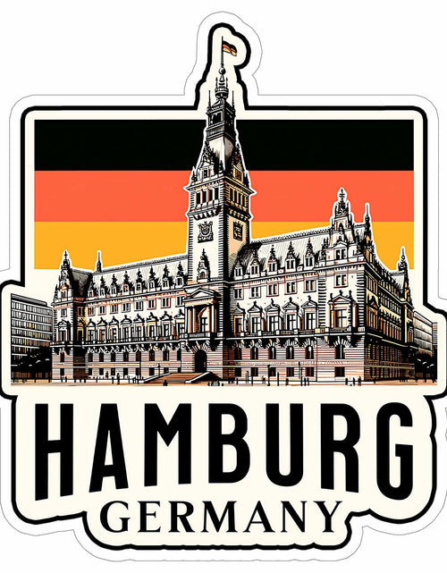 Load image into Gallery viewer, Hamburg Germany Travel Sticker 4 Inch Waterproof Vinyl Decal Durable
