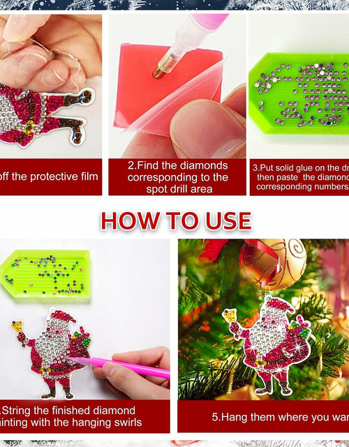 Load image into Gallery viewer, Diamond Art Hanging Swirl Decorations Xmas Gingerbread Snowman 6Pcs
