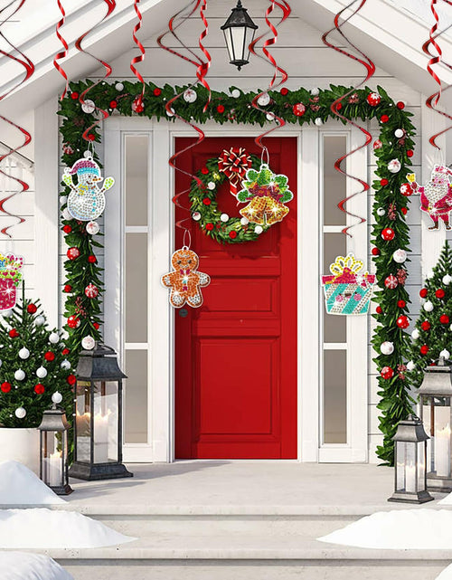 Load image into Gallery viewer, Diamond Art Hanging Swirl Decorations Xmas Gingerbread Snowman 6Pcs
