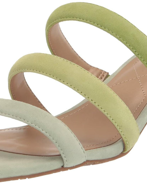 Load image into Gallery viewer, NYDJ Giacomo Block Heel Dress Sandal Suede Pale Green Size 8
