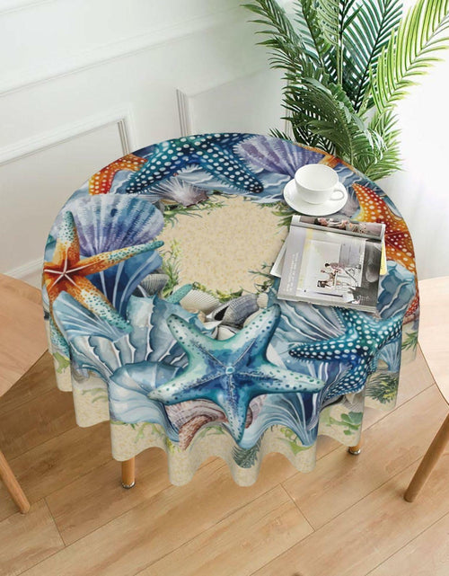 Load image into Gallery viewer, YETTA YANG Scandinavian Gnome Christmas Waterproof 60in Round Tablecloth
