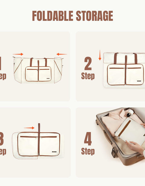Load image into Gallery viewer, Travel Duffel Bag Women 80L Lightweight Water Resistant Foldable Beige

