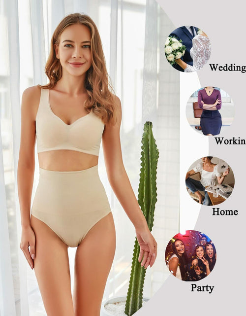 Load image into Gallery viewer, FINETOO Tummy Control High Waisted Shapewear Briefs Plus Size S Nude
