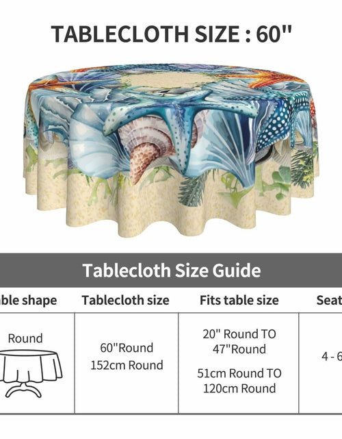 Load image into Gallery viewer, YETTA YANG Scandinavian Gnome Christmas Waterproof 60in Round Tablecloth
