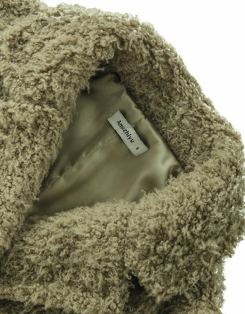 Load image into Gallery viewer, Amazhiyu Womens Faux Fur Waistcoat Vest Laurel Green Size M
