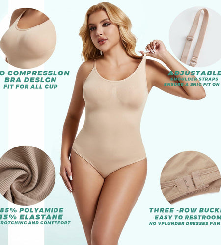 DEQIN Womens Seamless Tummy Control Full Body Shaper Jumpsuit Size Medium