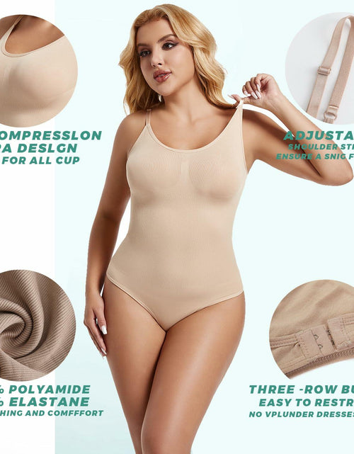 Load image into Gallery viewer, DEQIN Womens Seamless Tummy Control Full Body Shaper Jumpsuit Size Medium
