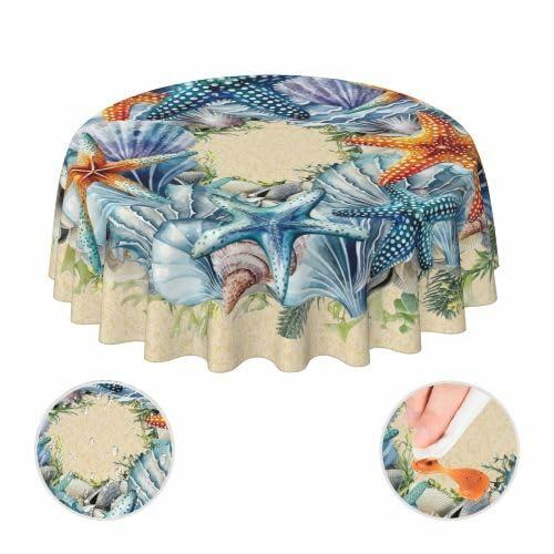 Load image into Gallery viewer, YETTA YANG Scandinavian Gnome Christmas Waterproof 60in Round Tablecloth
