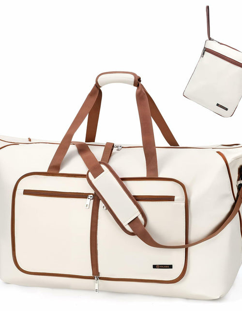 Load image into Gallery viewer, Travel Duffel Bag Women 80L Lightweight Water Resistant Foldable Beige
