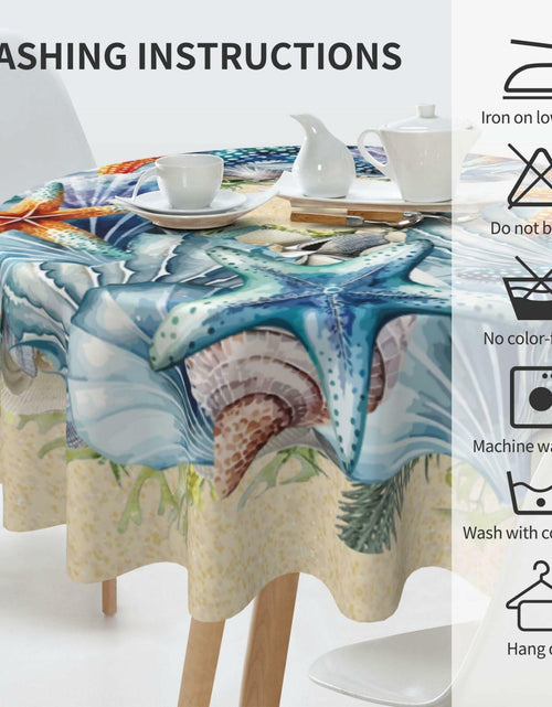 Load image into Gallery viewer, YETTA YANG Scandinavian Gnome Christmas Waterproof 60in Round Tablecloth
