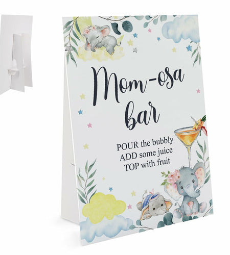 Calf Elephant Momosa Bar Sign Party Wedding Birthday Bridal Shower Decor
