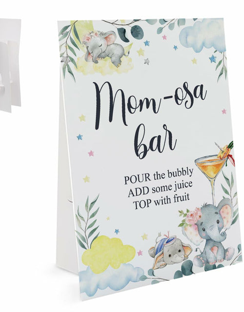 Load image into Gallery viewer, Calf Elephant Momosa Bar Sign Party Wedding Birthday Bridal Shower Decor
