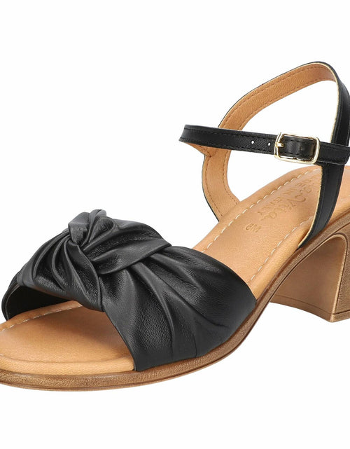 Load image into Gallery viewer, Bella Vita Women's Ave-Italy Heeled Sandal Black Italian Leather Size 10 Narrow
