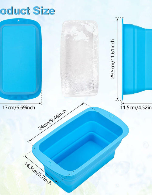 Load image into Gallery viewer, Foldable Ice Bath Mold Silicone Ice Block Chiller 3 Pack 22.2LB Total
