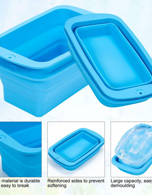 Load image into Gallery viewer, Foldable Ice Bath Mold Silicone Ice Block Chiller 3 Pack 22.2LB Total
