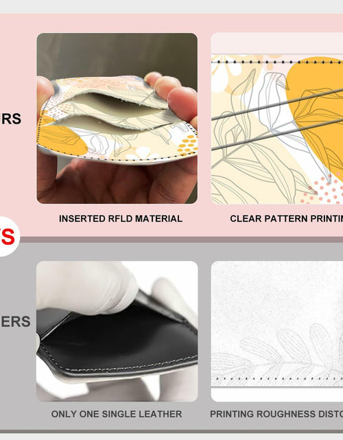 Load image into Gallery viewer, AOPEFNX Card Holder Phone Case Leather Wallet Dual Pocket Abstract Leaf
