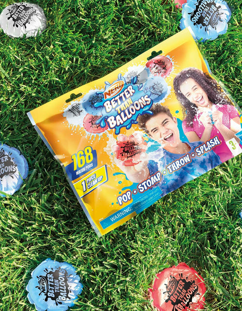 Load image into Gallery viewer, NERF Better Than Balloons Water Toys 168 Pods Easy 1 Piece Clean Up Ages 3+
