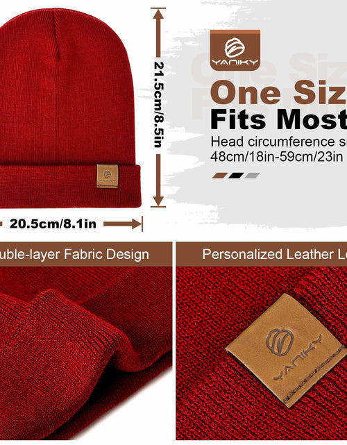 Load image into Gallery viewer, YANIKY Unisex Acrylic Beanie Hat Winter Knit Pink One Size
