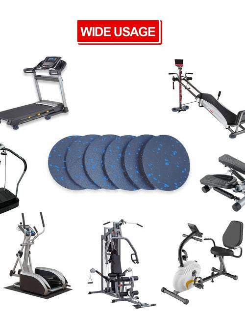 Load image into Gallery viewer, U MAX Exercise Equipment Anti Vibration Pads 4.7x0.6in Black 6pc High Density
