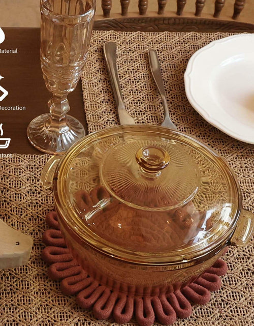 Load image into Gallery viewer, AHHFSMEI 8 Inch Heat Resistant Trivets 4pcs Little Burgundy Red
