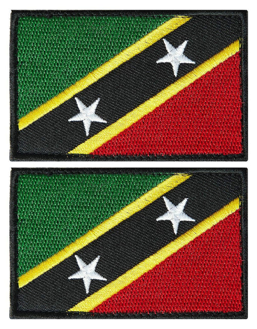 Load image into Gallery viewer, stidsds 2 Pack Saint Kitts and Nevis Flag Embroidered Patches Tactical
