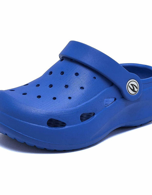 Load image into Gallery viewer, WOUEOI Toddler Garden Shoes Cartoon Slides Sandals Clogs Sapphire Size 9

