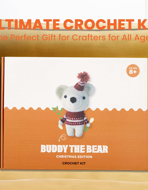 Load image into Gallery viewer, Amigurumi Crochet Kit for Adults Intermediate DIY Craft Bear with Materials
