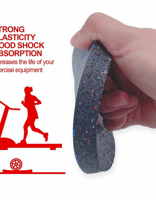 Load image into Gallery viewer, U MAX Exercise Equipment Anti Vibration Pads 4.7x0.6in Black 6pc High Density
