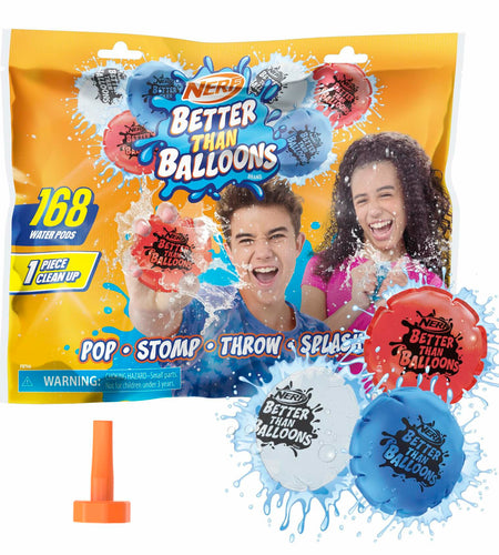 NERF Better Than Balloons Water Toys 168 Pods Easy 1 Piece Clean Up Ages 3+