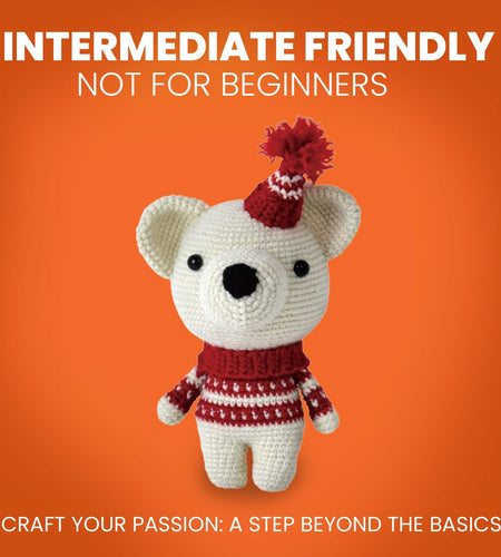 Amigurumi Crochet Kit for Adults Intermediate DIY Craft Bear with Materials