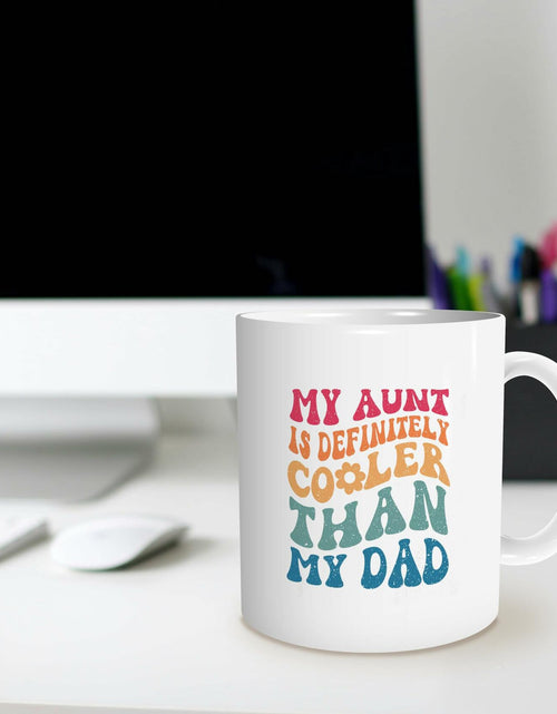 Load image into Gallery viewer, FHUGX Aunt Coffee Mug Ceramic 11oz Retro Preppy Auntie Gift
