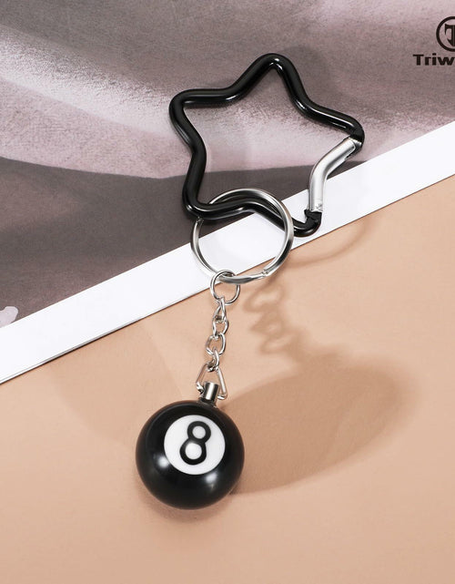Load image into Gallery viewer, TRIWORKS Keychain Star Heart Pink Butterfly 8 Ball Dice Strawberry Charm
